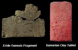 Sumerian clay tablets and the Eridu Genesis fragment