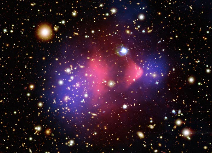 Image of galaxy cluster of stars in space