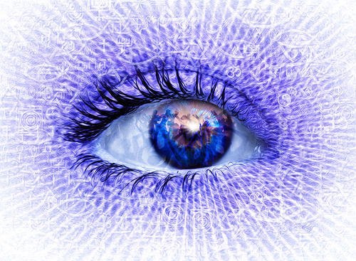 Indigo violet eye